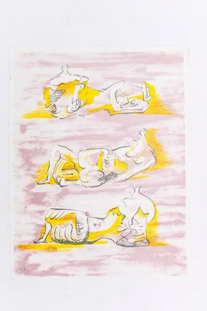 The Reclining Figures - Original Lithograph by Henry Moore - 1971 1971