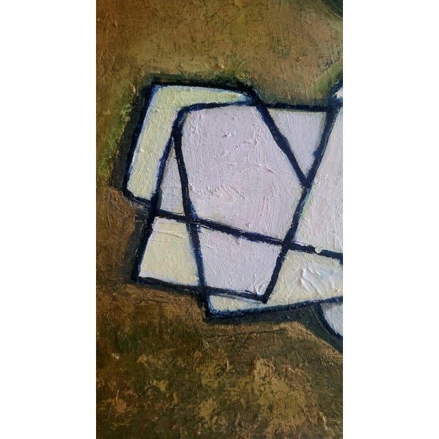 Textile Tell Me (2023) Is an Abstract Oil Painting by Lynn Christian For Sale - Image 7 of 7