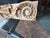 Completely hand carved with traditional carving chisels with 200 plus hours of work. The mantel measurements are 62" x 5"...