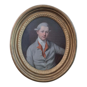 Antique Oil Painting Portrait of a Handsome 18th Century British Gentleman