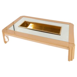 AD 016 Rectangular Coffee Table by Alain Delon for Maison Jansen, France, 1970s For Sale