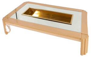 AD 016 Rectangular Coffee Table by Alain Delon for Maison Jansen, France, 1970s