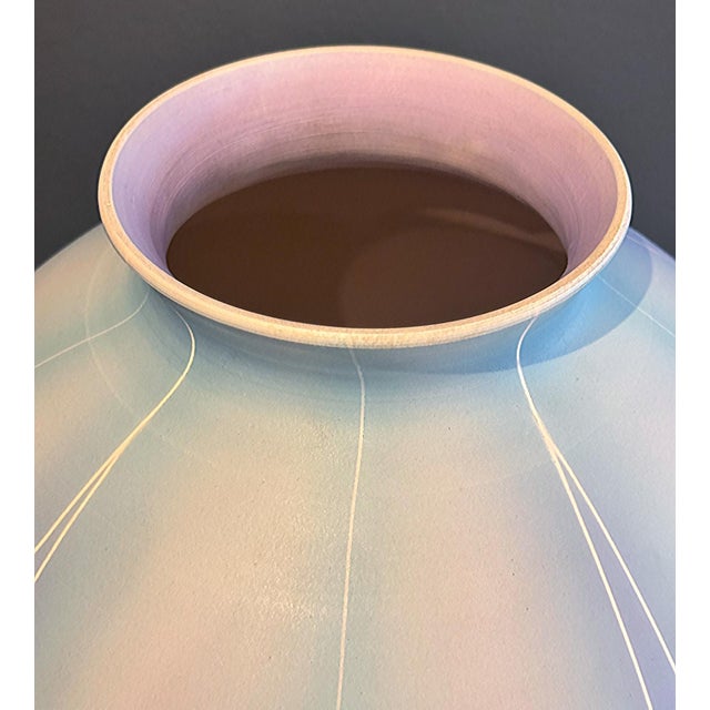 Late 20th Century Large Post-Modern Abstract Glazed Studio Pottery Urn, Vase For Sale - Image 4 of 8