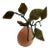 Asian Carved Rose Quartz Decorative Hard Stone Fruit Pear Shaped For Sale
