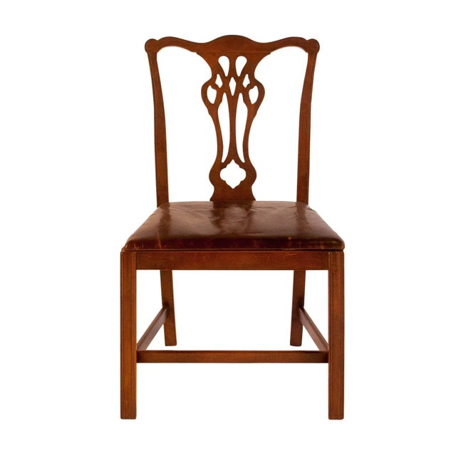 Set of 8 Chippendale Style Dining Chairs England C.1900 For Sale - Image 4 of 11