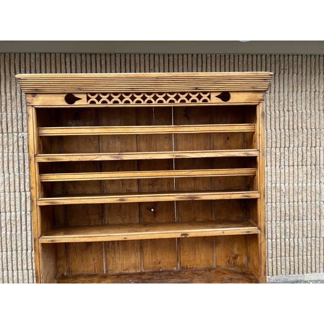 Antique Irish Yellow Pine Hutch Cabinet, Circa 1860s For Sale - Image 9 of 10