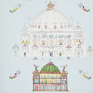 Sample - Schumacher Opera Wallpaper in Sky For Sale