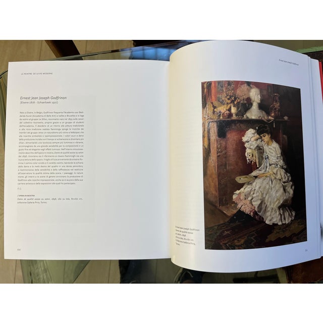 Ernest Jean Joseph Godfrinon, Elegant Woman in the Living Room, 1898, Oil on Canvas For Sale - Image 17 of 18