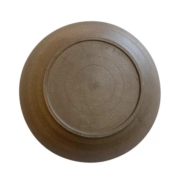 1980s Sgraffito Nan & Jim McKinnell Colorado Post Modern Ceramic Charger For Sale - Image 4 of 5
