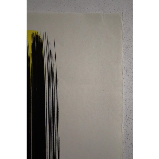 1972 Munich Olympics Lithograph Poster - Hans Hartung - Brushstrokes For Sale - Image 4 of 5