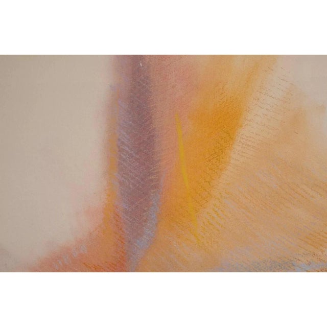 A postmodern pastel on paper titled "Rosetta Earth I (Diptych)" by Helen Bershad. Signed, titled, and dated 1978 in...