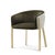 Contemporary Arch Mousse Velvet and Brass Chair by Richard Hutten For Sale - Image 3 of 6