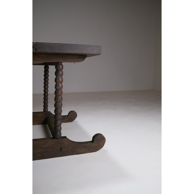 Late 19th Century French Rustic Coffee Table with Bobbin-Turned Base For Sale - Image 12 of 18