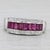 2010s 1.20ctw Channel Set Ruby Diamond Ring 14k White Gold Size 6.25 For Sale - Image 5 of 8