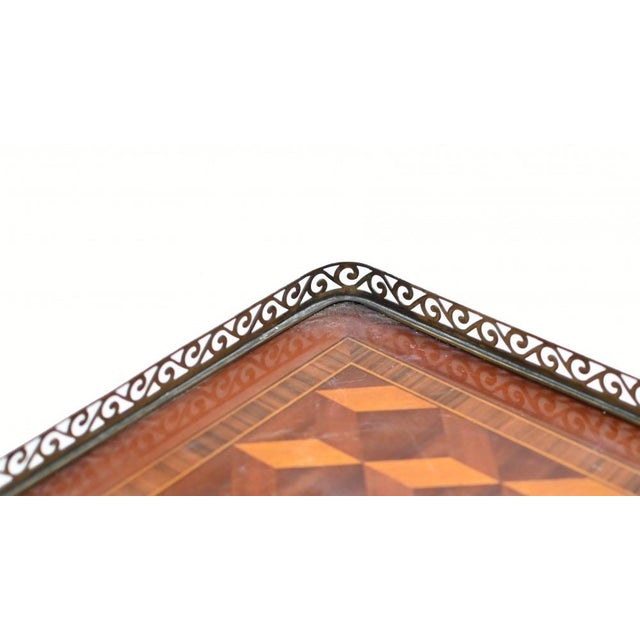Brown Regency English Parquetry Occasional Table For Sale - Image 8 of 10
