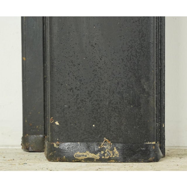 Victorian Black Wood Full Size Mantel With Mirror For Sale - Image 15 of 15