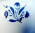English Pearlware Pottery Large Underglaze Blue Jug With Flowers and Drapery Circa 1820–1830 For Sale - Image 9 of 9