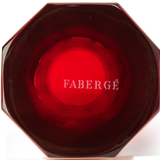 Mid Century Modern Fabergé Ruby Red Highball Glasses Service / Eight People For Sale - Image 4 of 7