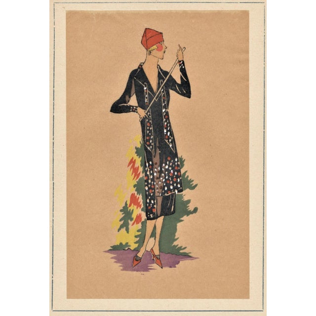 Art Deco French Fashion Pochoir-1925 For Sale In New York - Image 6 of 6
