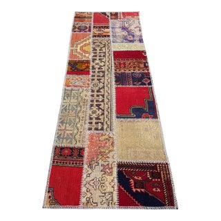 Oushak Vintage Wool Runner Rug For Sale