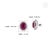 Vintage 14k White Gold Ruby 18.91ct & Diamond 2.3ct Stud Earrings- A Pair For Sale - Image 11 of 15