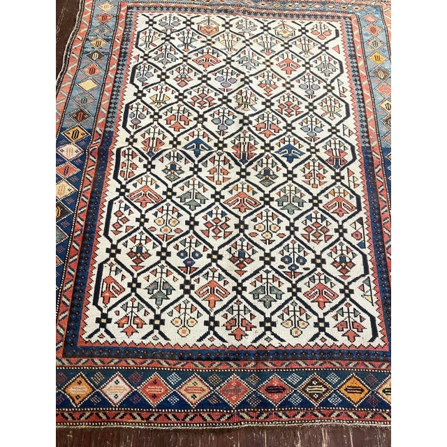 Antique Caucasian Kuba (Quba) Rug 3'6" X 4'7" For Sale - Image 10 of 10