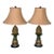 Vintage Hollywood Regency Painted Composition Pineapple Lamps - A Pair For Sale