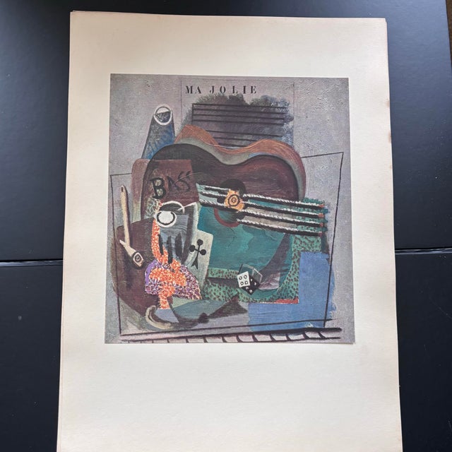 After Pablo Picasso, Ma Jolie. A Limited Edition, full-color original lithograph printed in Switzerland. Published in the...