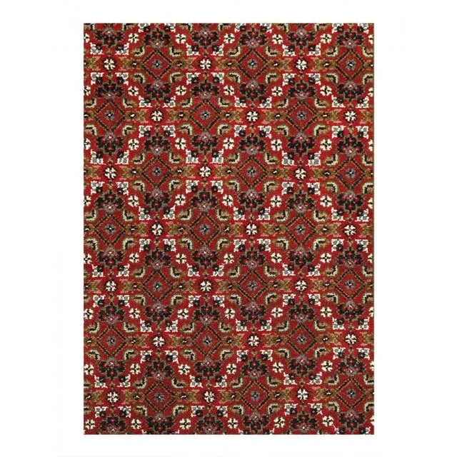 This Tabriz Persian Design Hand-Knotted Wool red Rug is handmade, hand-knotted. Lamb's wool on a cotton backing with silk...