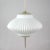 Mid-Century Ribbed Milk Glass & Brass Globe Pendant Attributed to Stilnovo For Sale - Image 18 of 18
