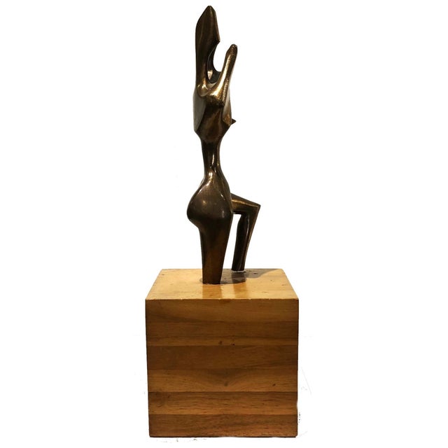 Surrealist Abstract Bronze Sculpture in Manner of Wifredo Lam, ca. 1950's-60's For Sale - Image 11 of 11