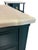 Vintage Teal Painted Side Table With Faux Marble Top & Brass Hardware For Sale - Image 4 of 5