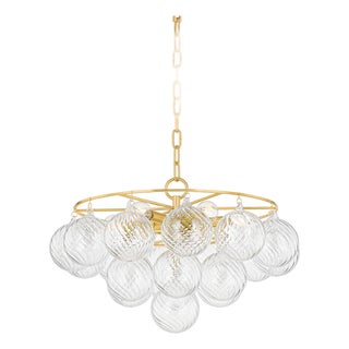 Mitzi Mimi 22.5 in. 6 Light Chandelier in Aged Brass Finish For Sale