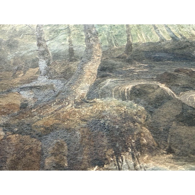 Frederick Davis, Landscape, 1877, Watercolor For Sale - Image 6 of 9