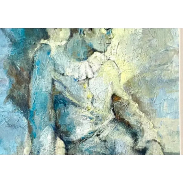Mid-Century Signed Impressionist Portrait Oil Painting For Sale - Image 11 of 12