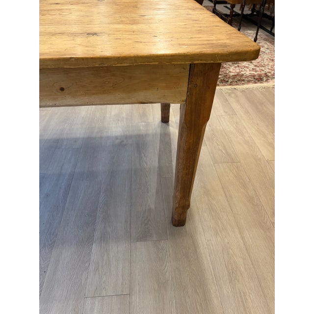Antique Irish Pine Country Farm Work Table For Sale - Image 9 of 12