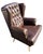 1970s The Epitome of Mid-Century Prestige: Rare Vintage Rubelli Leather Wingback Chair For Sale - Image 5 of 10