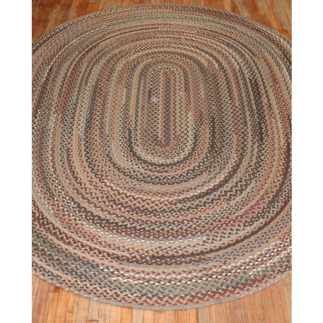 Textile Vintage American Braid Carpet - 8'7" x 11'2" For Sale - Image 7 of 18