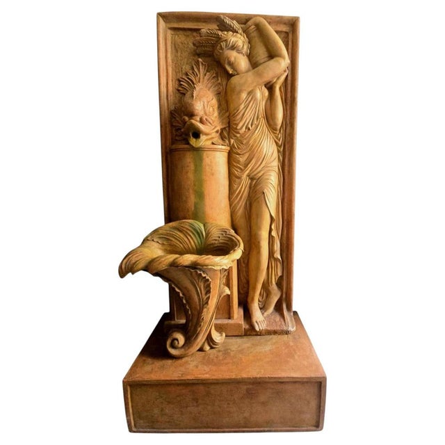 Vintage Art Deco Terracotta Garden Fountain by Ezio Ceccar, 1920 For Sale - Image 16 of 16