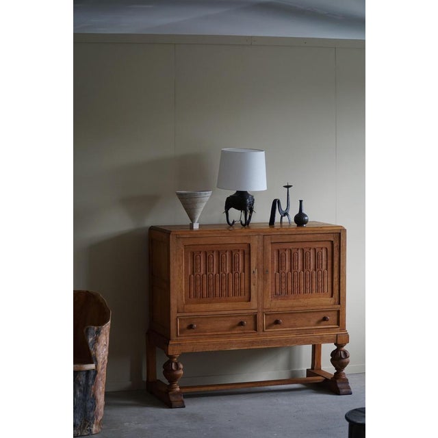 Mid-Century Danish Handcrafted Cabinet in Oak, 1950s For Sale - Image 17 of 18