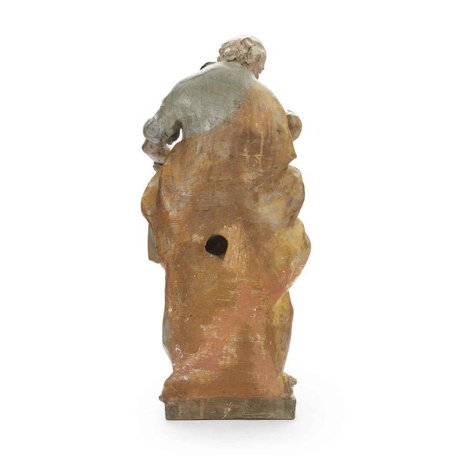 St. Joseph with Child, 1800s, Terracotta For Sale - Image 6 of 12