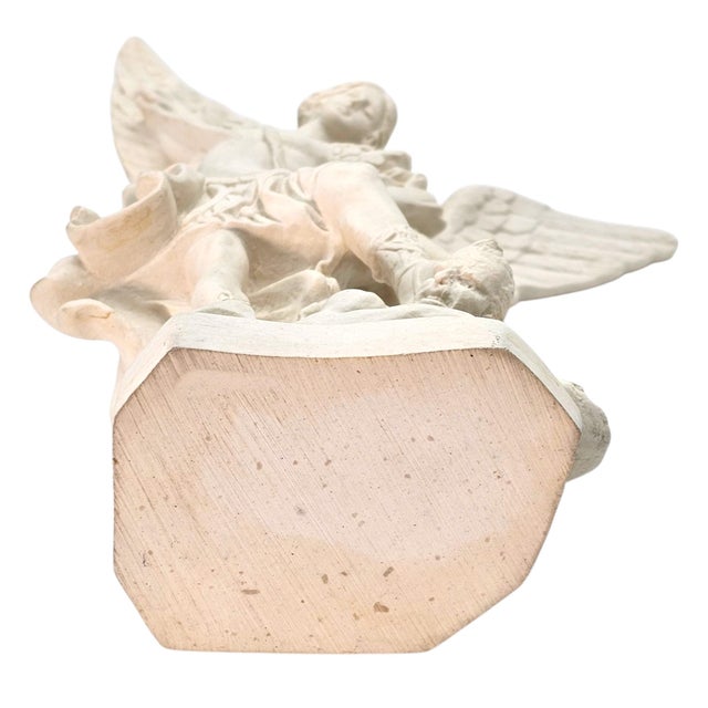 St. Michael Archangel Sculpture in Marble Resin Composite, 11.5" For Sale - Image 11 of 11