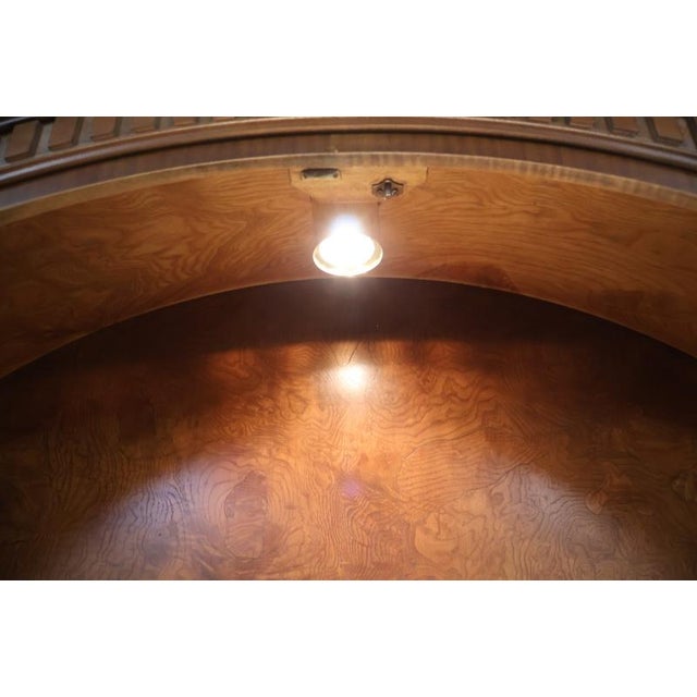 1990s Italian Made Burl Wood China Display Cabinet Attributed to Giemme For Sale - Image 16 of 16