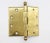 Solid brass offset door hinges with ball tips, a template hole pattern, and five knuckles. They are in working condition....