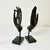 These cast metal sculptured Buddha Hands are elegant and stunning. The sculptures are presented on rectangular museum...