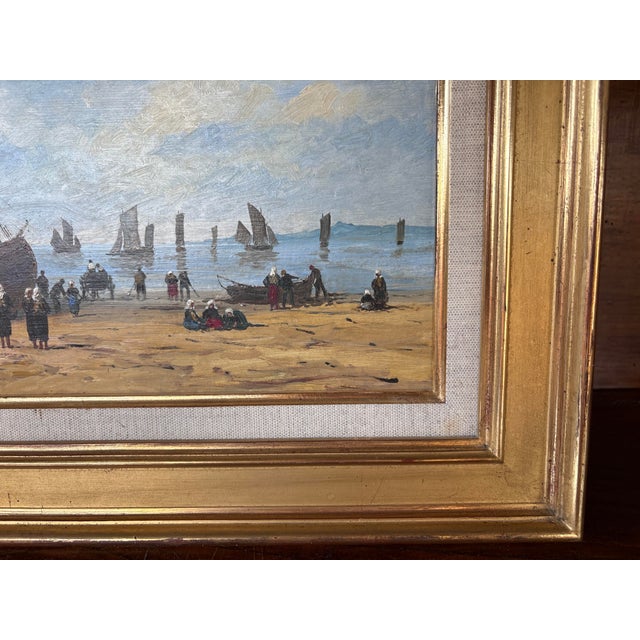 Gérard Roux / Rouxe, Beach Scene in Normandy, 1960s, Oil on Panel, Framed For Sale - Image 3 of 14