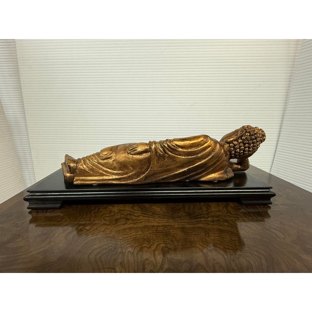 Late 20th Century Reclining Buddha Statue For Sale - Image 5 of 12