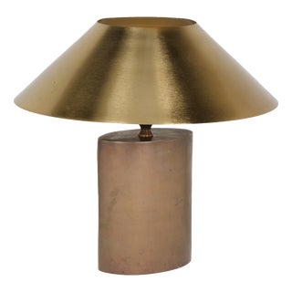 Patinated Bronze Table Lamp, 1990 For Sale