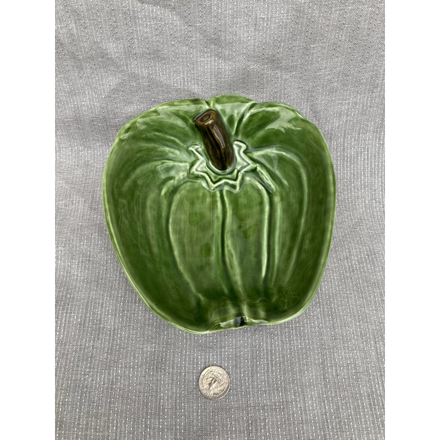 Vintage Olfaire Majolica Green Bell Pepper Bowl For Sale - Image 14 of 17