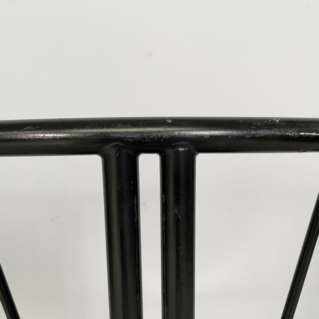 Italian Modern Black Wood and Metal Folding Chair, 1980s For Sale - Image 11 of 18